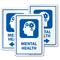 Mental Health Psychologist Sign with Head Gears Symbol