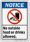No Outside Food Drinks Allowed Sign