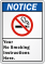 Personalized Notice Your No Smoking Instructions Here Sign