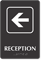 Reception Left Arrow TactileTouch™ Sign with Braille
