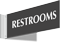 Restrooms Above Door Corridor Sign