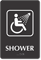 ADA Shower TactileTouch™ Braille Symbol Sign