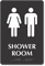 Woman Man Shower Room TactileTouch™ Braille Sign