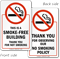 This Smoke Free Building, Thank You Sign
