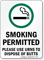Smoking Permitted, Use Urns To Dispose Butts Sign