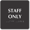 Staff Only TactileTouch Braille Door Sign