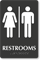 Unisex Restrooms TactileTouch Braille Sign