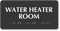 Tactile Touch Braille Water Heater Room Sign