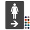Women Bathroom TactileTouch Directional Sign