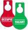 Occupied Vacant Two Sided Door Hang Tag