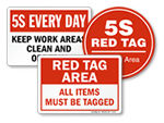 5S Red Tag Signs