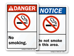 ANSI No Smoking Signs