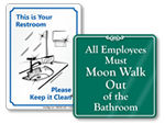 Bathroom Etiquette Signs