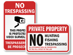 No Trespassing Signs