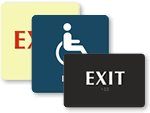 Braille Exit Signs