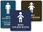 Braille Locker Room Signs