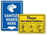 Hand Sanitizer Signs