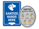 Hand Sanitizer Signs