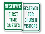 Church Parking Signs