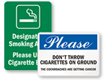 Cigarette Butt Signs