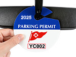 Circular Parking Permit Hang Tags