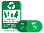 Commingled Recycling Signs