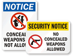 Concealed Carry Signs