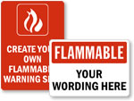 Custom Flammable Materials Signs