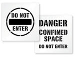 Do Not Enter Stencils