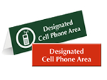 Designated Cell Phone Area Signs