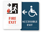 Directional Braille Exit Signs