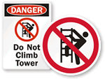 Do Not Climb Signs