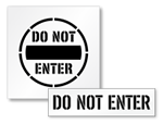 Do Not Enter Stencils