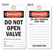 Do Not Open Valve Tags