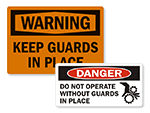 Do Not Operate Without Guards Labels