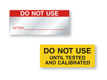 Defective Materials Labels