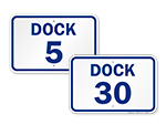 Dock Number ID Signs