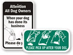 No Dog Poop Signs