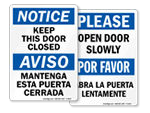 Bilingual Door Signs
