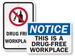 Drug Free Workplace Signs