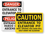 Elevator Pit Signs