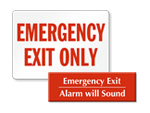 Emergency Exit Door Signs