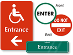 Entrance Door Signs & Labels