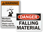 Falling Material Signs