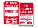 Fire Department Parking Signs