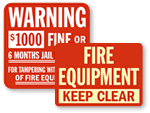 Fire Equipment Signs