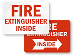 Fire Extinguisher Inside Signs