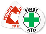 First Aid Hard Hat Stickers