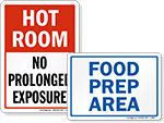 Food Preparation Signs