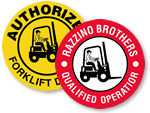 Forklift Hard Hat Decals